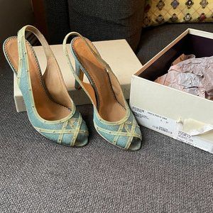 Stella McCartney Sandal Tess S Tunit Tela Cerata Artic PVC size 37.0